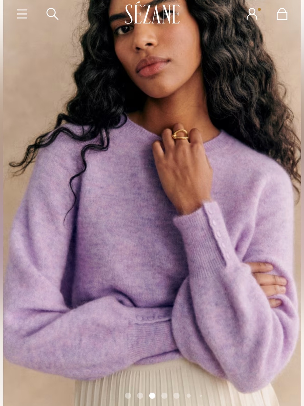 Sezane Louise Jumper in Wisteria